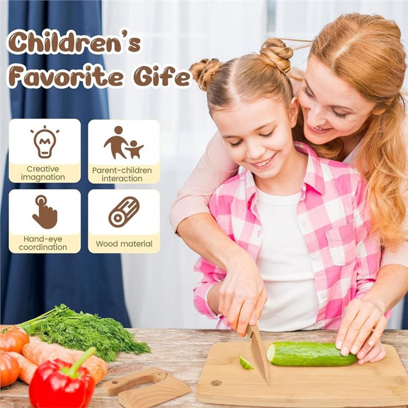 SHGO – Holzmesser- und Backset – Kitchen Kids Baking Set Bewertung und Preis
