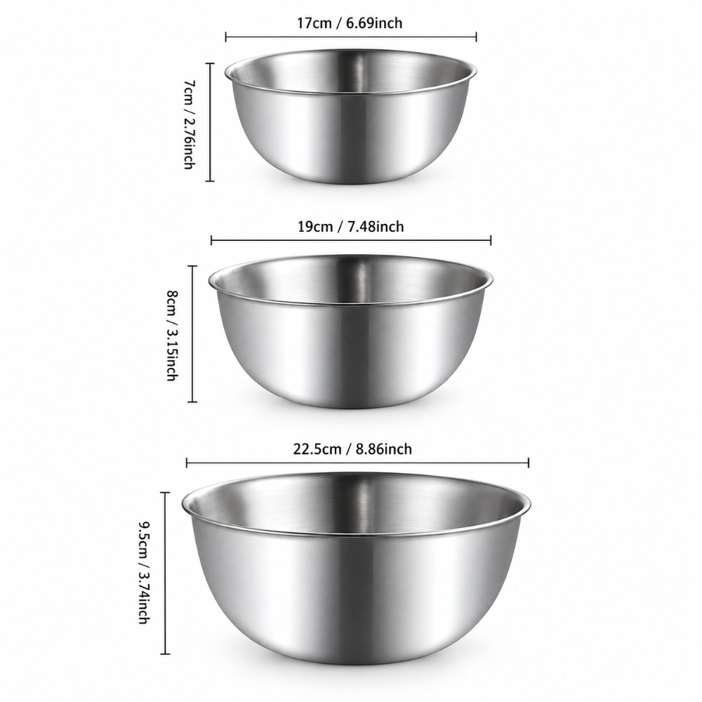 Edelstahl-Rührschüsseln, 3-tei – Baking Kitchen Set Bewertung und Preis