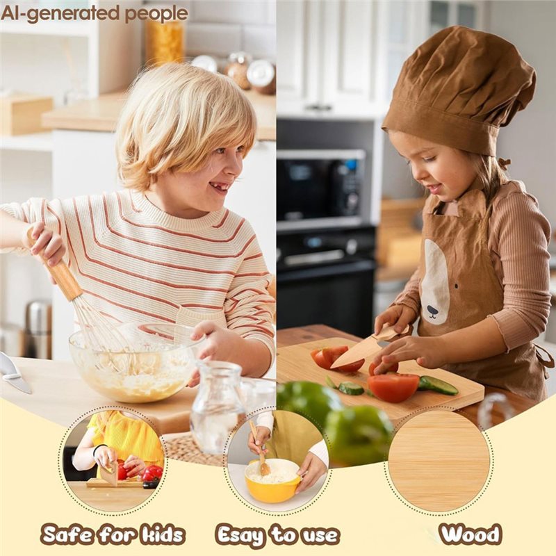 ABUG – Holzmesser- und Backset – Kitchen Kids Baking Set Bewertung und Preis